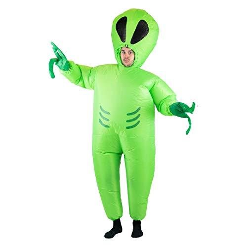 Bodysocks Fancy Dress Green Alien Martian from Outer Space Inflatable Costume for Adults (One Size)