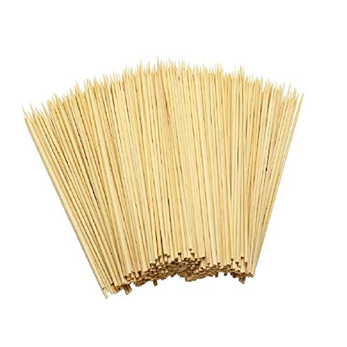 Hysagtek 400 Pcs Wood Skewers 6 Inch Bamboo Skewers Fruit Skewers Chocolate Fountain Sticks Fondue Sticks for Appetizer, BBQ, Cocktail, Kabob, Chocolate Fountain, Barbecue, Party