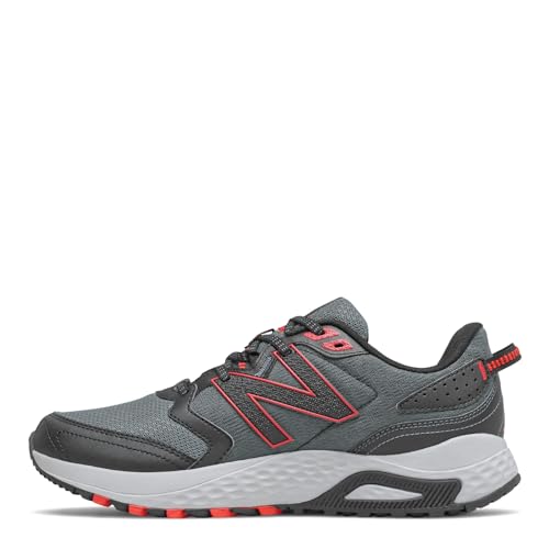 New Balance Men's 410 V7 Running Shoe, Ocean Grey/Black/Velocity Red, 8.5 X-Wide