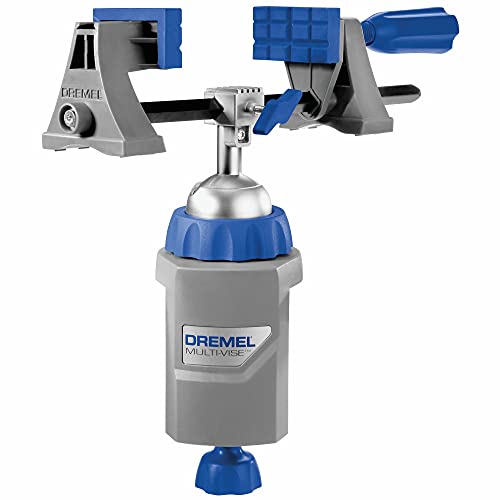 Dremel 2500-01 Rotary Tool Multi-Vise, 3-in-1 Attachment with 360 Degree Stationary Vise, Stand-Alone Clamp, and Tool Holder , Grey