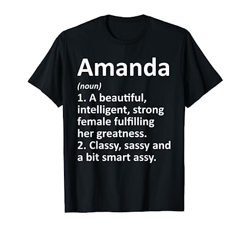 AMANDA Definition Personalized Name Funny Christmas Gift T-Shirt