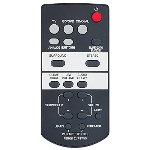 FSR66 ZJ78750 Replacement Remote Commander fit for Yamaha Sound Bar YAS-103BL YAS-152 YAS-103 ATS-1030 ATS-1520 YAS103BL YAS152 YAS103 ATS1030 ATS1520