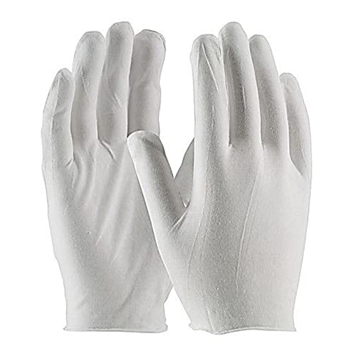 Protective Industrial 97-501 Cotton Lisle Economy Light Weight Women's Glove Liner, White (Pack of 12 pair)
