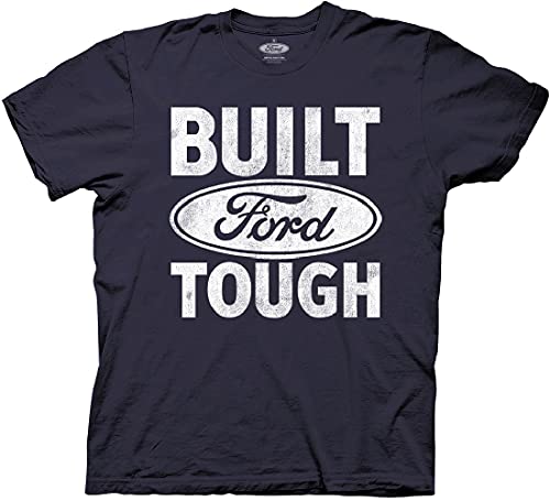 Ripple Junction Ford Built Ford Tough Adult Crew Neck T-Shirt Medium Navy
