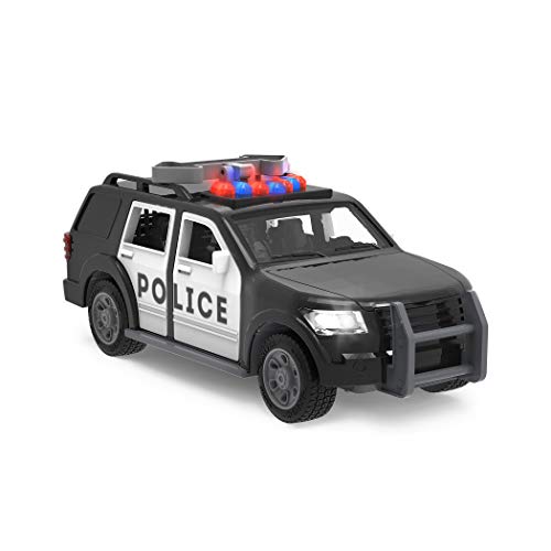 Driven by Battat – Micro 1/124 Scale – Police Car Toy SUV – Toy Vehicle with Lights and Sound – Rescue Car Toy for Boys & Girls & Toddlers Age 3+