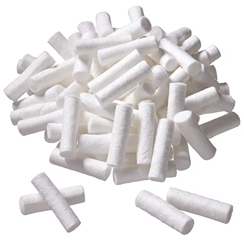 100 Dental Cotton Rolls, One Inch Nosebleed Plugs for Kids or Adults - Extra Absorbent Blood Clotting, Cotton Rolls (100 Count)