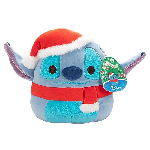 Squishmallows 8' Stitch Christmas Plush - Official Kellytoy - Collectible Soft & Squishy Holiday Disney Stuffed Animal Toy - Add to Your Squad - Gift for Kids, Girls & Boys - 8 Inch
