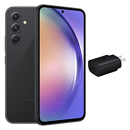 Samsung Galaxy A54 5G Dual SIM 256GB ROM 8GB RAM 6.4' 120Hz AMOLED, Octa-Core, 50MP Camera (GSM Unlocked for T-Mobile, Metro, Global) International Model A546E/DS Mobile Cell Phone (Graphite)