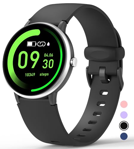 MgaoLo Kids Smart Watch,Fitness Tracker with Heart Rate Sleep Monitor for Boys Girls,Waterproof DIY Watch Face Pedometer Activity Tracker for Fitbit Android iPhone (Black)