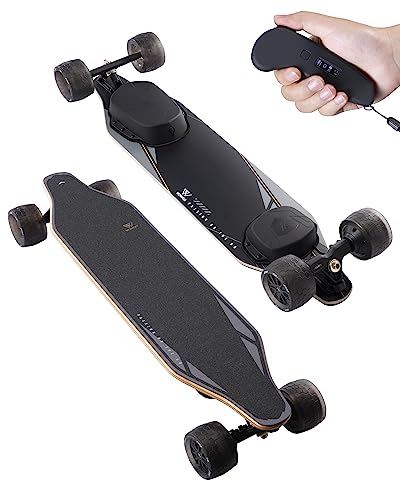 WOWGO Electric Skateboards Longboard 12S2P 216Wh with Dual 550W Hub Motors for Adults Max Load 330LB, 105mm Honeycomb Wheels E Skate Board with Top Speed 29mph 14 Mile Range for Commute -2S MAX