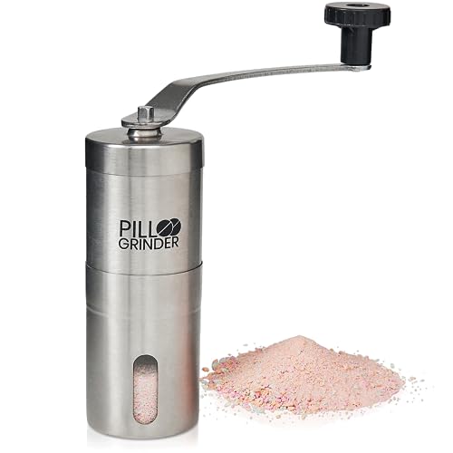 B&C Home Goods Pill Crusher - Stainless Steel Pill Grinder - Large Capacity Pill Splitter - Cuts Pills into Fine Powder - Mills for Feeding Tube, Pets & Kids