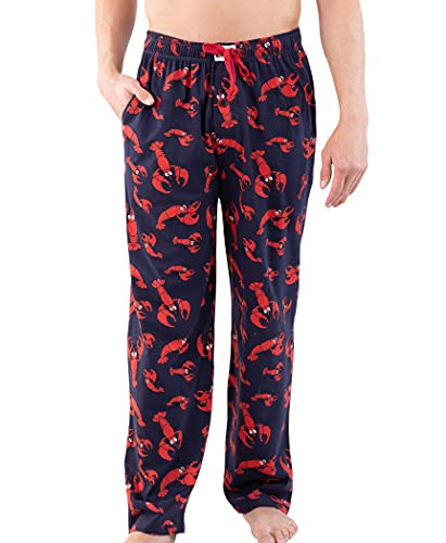 Lazy One Animal Pajama Pants For Men, Men's Separate Bottoms, Lounge Pants, Ocean, Sea (Lobster, LARGE)