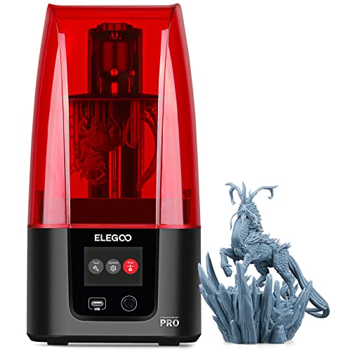 ELEGOO Resin 3D Printer, Mars 3 Pro MSLA 3D Printer with 6.6-Inch Ultra 4K Monochrome LCD, Print Size of 5.647'(W) 3.52(D) 6.8'(H) and Replaceable Activated-Carbon