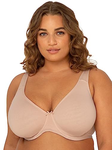 Fruit of the Loom Women's Plus-Size Cotton Unlined Underwire Bra, Sand, 44DDD
