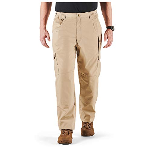 5.11 Tactical Men's Taclite Pro Lightweight Performance Pants, Cargo Pockets, Action Waistband, TDU Khaki, 36W x 32L, Style 74273