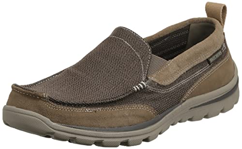 Skechers USA Men's Segment Milford Slip-on Loafer, Light Brown, 11.5 2E US