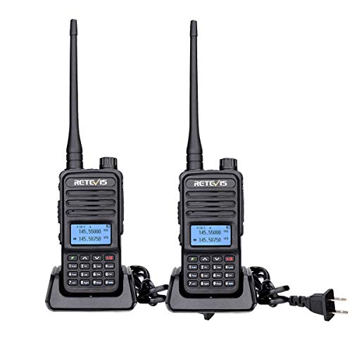 Retevis RT85 Walkie Talkies Long Range for Adults, Two Way Radios Long Range Rechargeable, High Power, Dual Band, 200 Channels, 1400 mAh Battery, Ham Radio for Camping Trekking Family (2 Pack)