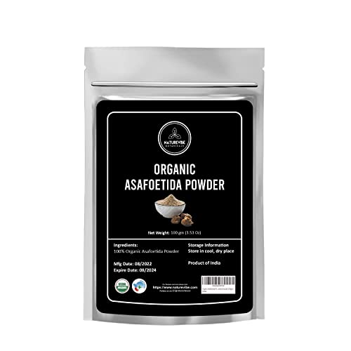 Naturevibe Botanicals Asafetida Powder 100gm (Hing, Asafoetida Ground) 3.53oz | Non-GMO and Gluten Free | Indian Seasoning | Adds Aroma and Flavor