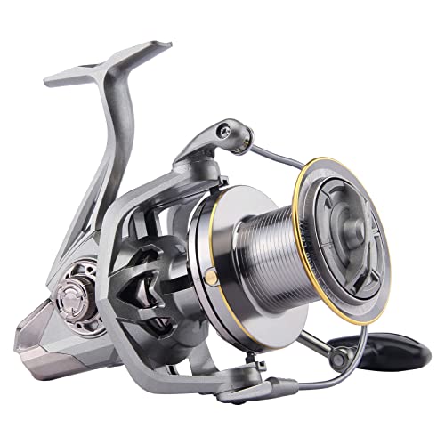 HAUT TON Spinning Reel NGK-14000 Advanced Version,17+1BB Graphite Frame Surf Fishing Reels,4.8:1 Gear Ratio 55lbs Max Drag Medium/Heavy Long Casting Inshore & Offshore Saltwater Monster Fish.