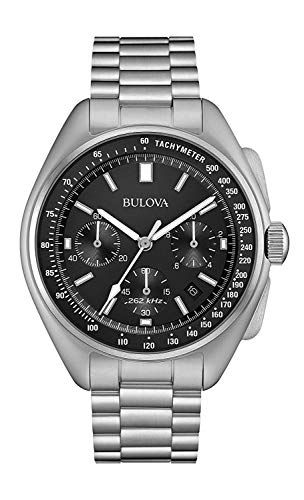 Bulova Men's Archive Series Lunar Pilot 6-Hand Chronograph High Performance Quartz Stainless Steel, Sapphire Crystal Style: 96B258