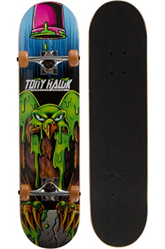 Tony Hawk 31 inch Skateboard, Tony Hawk Signature Series 2, 9-ply Maple Deck Skateboard for Cruising, Carving, Tricks and Downhill, Mad Hawk