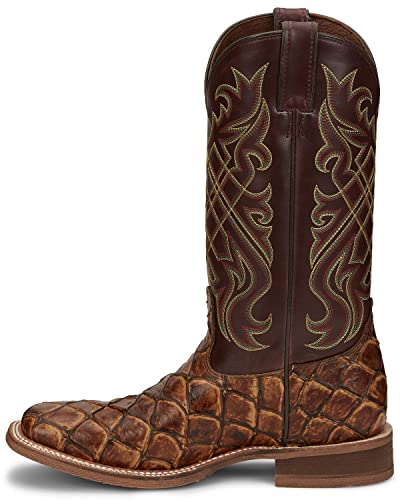 Nocona Men's Bryce Maple Western Boot Broad Square Toe Brown 10.5 D(M) US