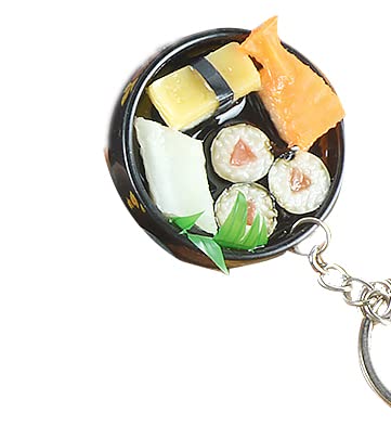 keychains (Sushi box keychain from Hank Stinson)