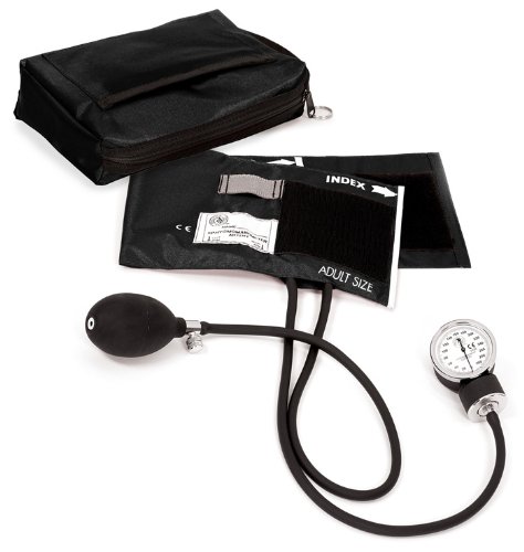 Prestige - 882-BLK Aneroid Sphygmomanometer with Matching Black Carrying Case