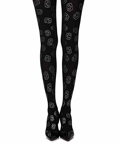 Zohara Tights Pretzel Pop Art One-Size Opaque Print Tights