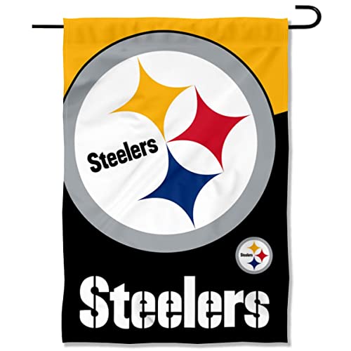 Pittsburgh Steelers Large Logo Double Sided Garden Banner Flag