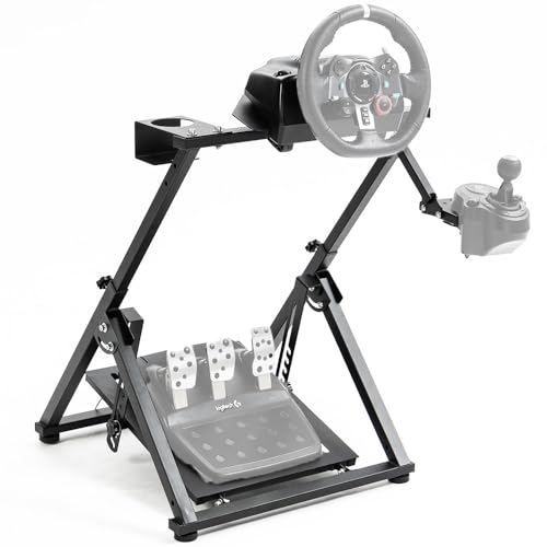 Gazzyt Sim Racing Wheel Stand New Upgrade X-frame fit for Logitech,Thrustmaster G27 G29 G920 G920 PXN V9 T248 T300 Steering Wheel Mount without Wheel Pedal and Shifter