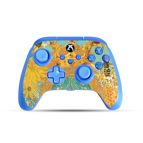 Gaming Skin Compatible with PowerA Xbox Series X|S Enhanced Wired Controller - Bee Queen - Premium 3M Vinyl Protective Wrap Decal Cover - Easy to Apply | Crafted in The USA by MightySkins