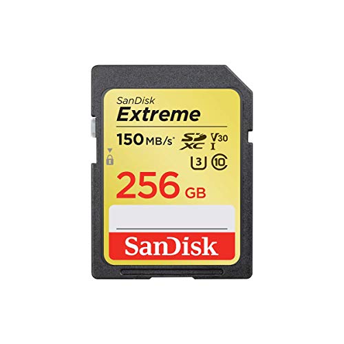 SanDisk 256GB Extreme SDXC UHS-I U3 Memory Card, Up to 150MB/s Read Speed