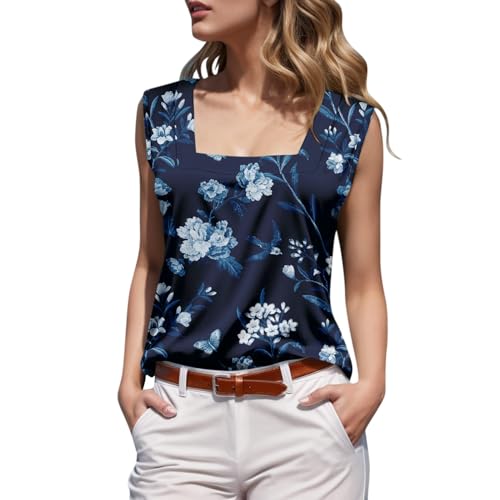 Womens Spring Tops Womens Summer Tops 2024 Casual V Neck Tees Loose Trendy Shapewear Tank Tops for Women Bandeau Tops for Women Womens Summer Tank Tops 2024(5-Dark Blue,Small)