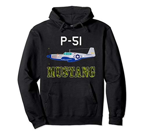 P-51 Mustang WWII Warbird Fighter Airplane Hoodie
