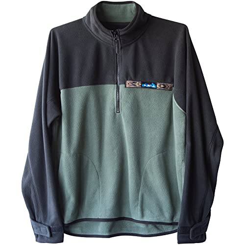KAVU Winter Throwshirt Men's Fleece Pullover Sweater - Sycamore-XL