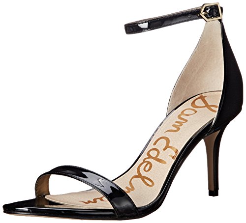 Sam Edelman Women's Patti Heeled Sandal, Black Patent, 8 Medium US