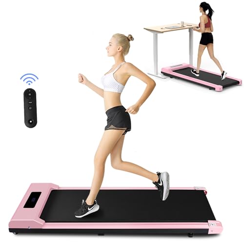 Walking Pad Treadmill Under Desk 2 in 1, 2.5HP Portable Treadmill Small Compact for Office & Home, Ultra Quiet & Installation-Free with 0.6-6.2mph, Remote Control, LED Display, 300 Lb Capacity
