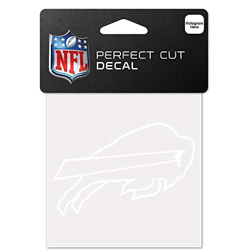 Wincraft NFL Buffalo Bills 4x4 Perfect Cut White Decal, One Size, Team Color