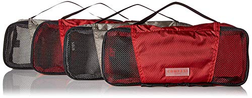 Compass Rose Travel Accessories Packing Cubes with Unique Number AND Color Coded Organization System for Carryon Women Kids Baby, by Travel Fashion Girl (Slim)