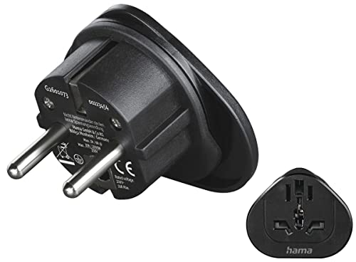 Travel Adapter Type E and F, 3-pole, Univ., World to Europe, nr