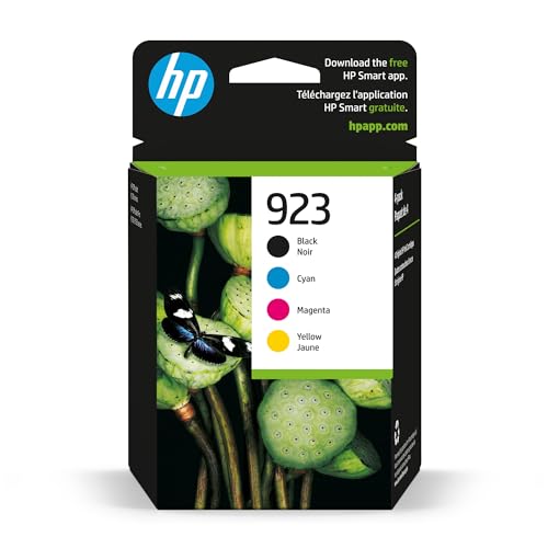 HP 923 Cyan/Magenta/Yellow/Black Original Ink Cartridge 4-Pack, 6C3Y6LN