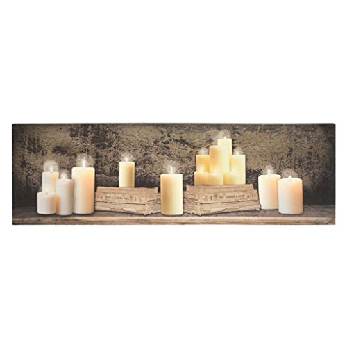 Kennedy's Country Collection 71453 - 40' x 12' x 3/4' - 'Mantel Of Candles' Battery Operated LED Lighted Canvas (Batteries Not Included)