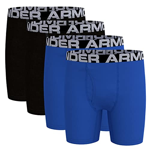 Under Armour boys Charged Stretch Jock, Lightweight & Smooth Stretch Fit Boxer Briefs, Ultra Blue, Large US