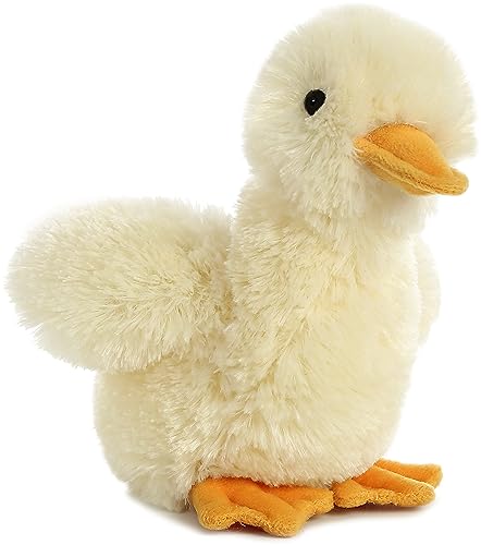 Aurora Adorable Mini Flopsie Duckling Stuffed Animal - Playful Ease - Timeless Companions - Yellow 8 Inches