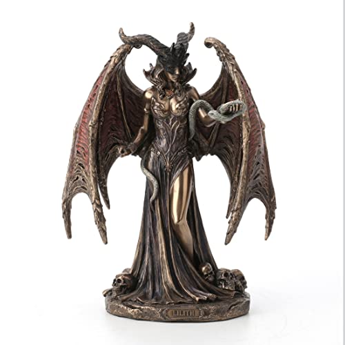 Veronese Design 9' Tall Lilith The First Woman Cold Cast Resin Antique Bronze Finish Fantasy Gift Statue