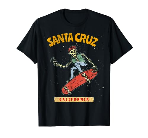 Skeleton Skateboard Skateboarding Santa Cruz California T-Shirt