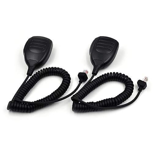 Szcmawo (2-Pack) HM-152 Handheld Speaker Mic Microphone for ICOM IC-207H IC-208H IC-2820H IC-F2721D IC-7000 IC-8000 IC-F6012 IC-F6013 IC-F6021 IC-F6121D IC-F6061 IC-FR3000 IC-FR4000 RJ-45 8-pin Plug