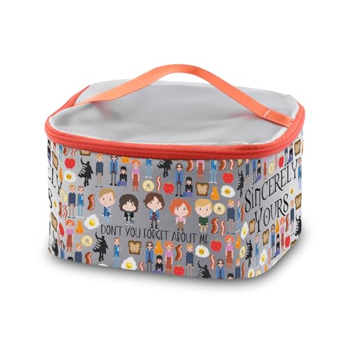 PXTIDY Breakfast C Movie Cosmetic Case 80's Movie Inspired Gift Don't You Forget About Me Makeup Organizer Comedy Film Gift