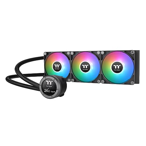 Thermaltake TH360 V2 Ultra ARGB Sync/AlO Liquid Cooler/ARGB Fan 120 * 3/PWM 500~1500rpm/Water Block 2.1' LCD/Black, CL-W384-PL12SW-A